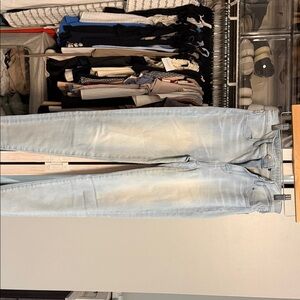 Light Blue Straight Stretchy Jeans